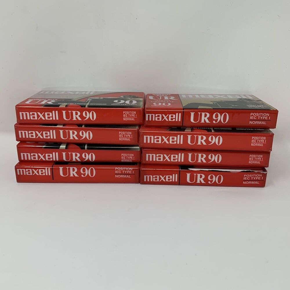 Maxell Cassette Normal Bias UR Audio Cassette 90 Minutes Lot of 8 Tapes